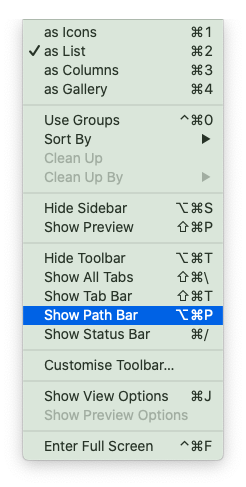 How to find a file path on Mac